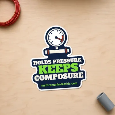 Mockup: Holds Pressure, Keeps Composure sticker